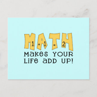 Carte Postale Les maths font de votre vie un cadeau et un tee-sh