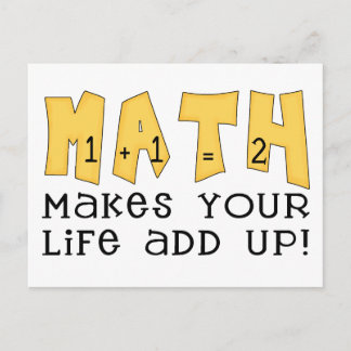 Carte Postale Les maths font de votre vie une réalité