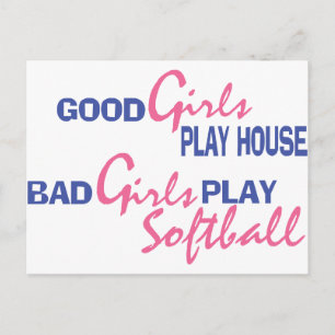 Carte Postale Les Mauvaises Filles Jouent Au Softball