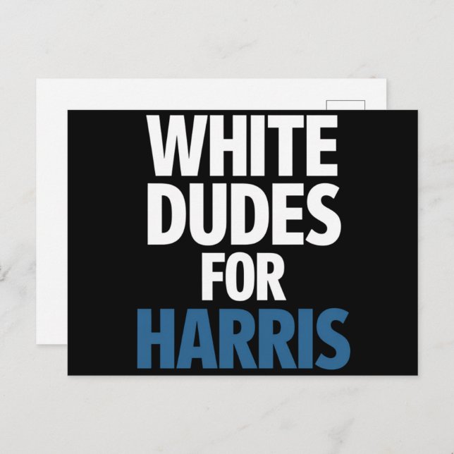 Carte Postale Les Mecs Blancs De L'Élection De Harris Kamala Har (Devant / Derrière)