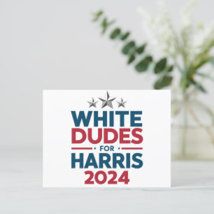 Carte Postale Les Mecs Blancs De L'Élection Harris-2024