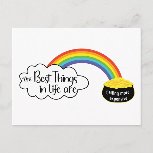 Carte Postale Les meilleures choses de la vie deviennent plus ch (Devant)