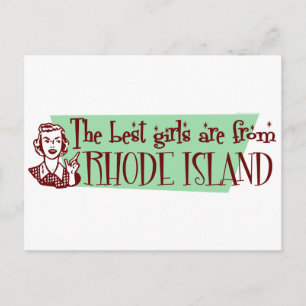 Carte Postale Les meilleures filles sont de Rhode Island