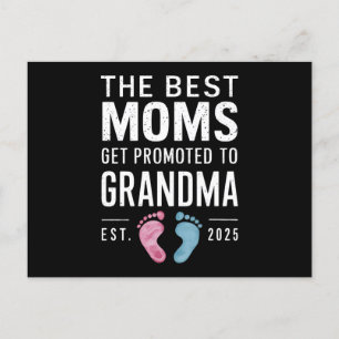Carte Postale Les Meilleures Mamans Sont Promues Grand-Mère Ét 2