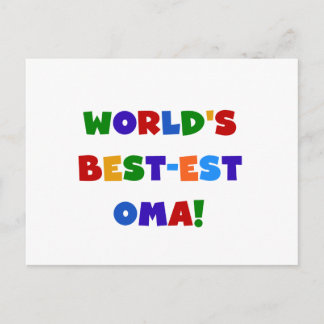 Carte Postale Les meilleurs cadeaux Oma Bright Colors du monde