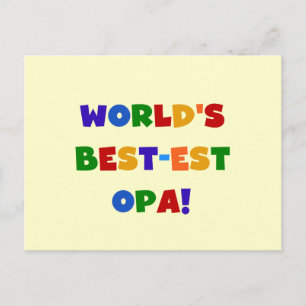 Carte Postale Les meilleurs cadeaux Opa Bright Colors du monde