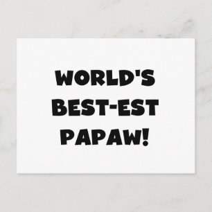 Carte Postale Les meilleurs cadeaux Papaw du monde de Black Text