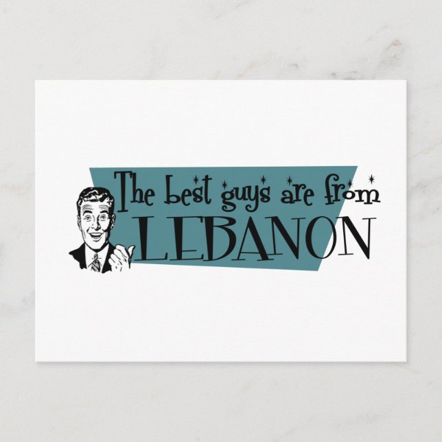 Carte Postale Les meilleurs garçons viennent du Liban (Devant)