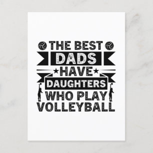 Carte Postale Les meilleurs papas ont des filles qui jouent au v
