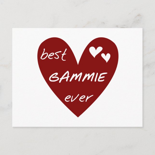 Carte Postale Les meilleurs T-shirts et cadeaux de Gammie de (Devant)