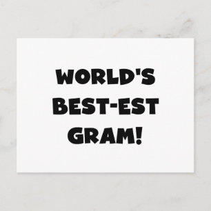 Carte Postale Les meilleurs t-shirts Gram Black Text et GIfts du