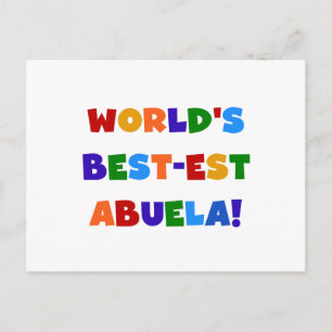 Carte Postale Les meilleurs tee-shirts Abuela Bright Colors du m