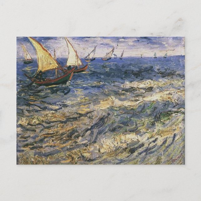 Carte Postale Les mers aux Saintes-Maries par Vincent van Gogh (Devant)