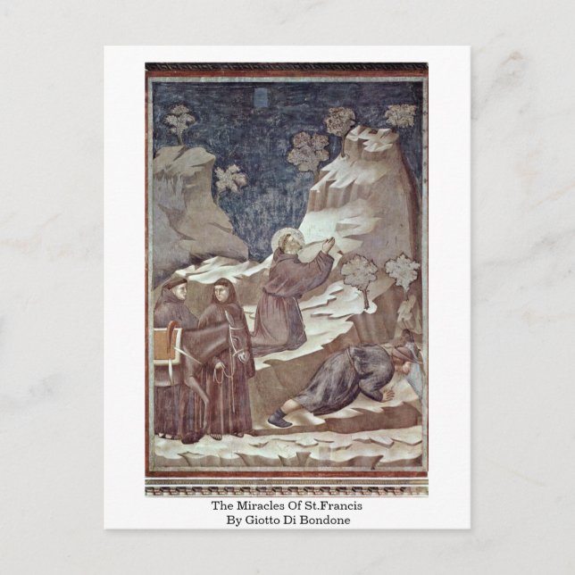 Carte Postale Les Miracles De Saint François Par Giotto Di Bondo (Devant)