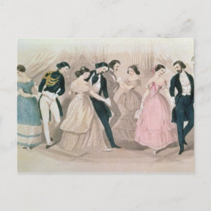 Carte Postale Les modes Polka, du livre de la Dame de Godey