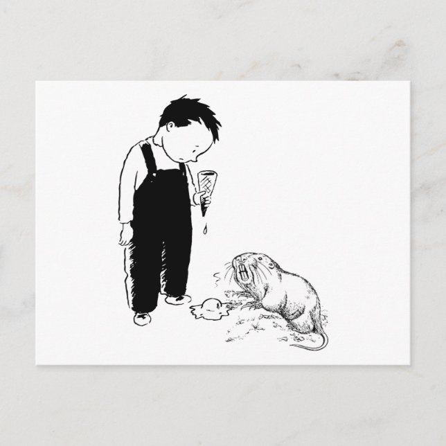 Carte Postale Les Moles En Colère Mangent Aussi De La Crème De G (Devant)