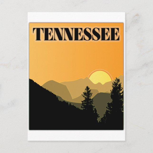 Carte Postale Les montagnes du Tennessee (Devant)