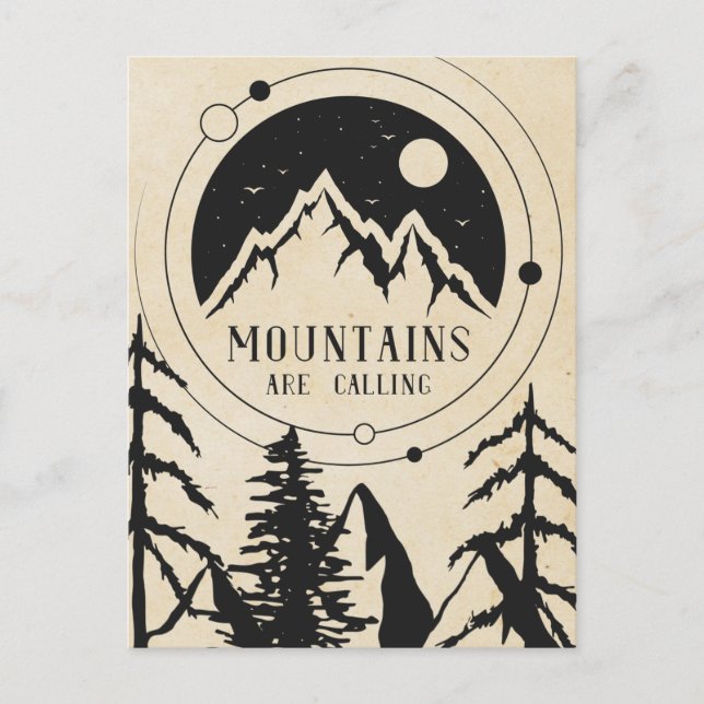Carte Postale Les montagnes vous appellent (Devant)