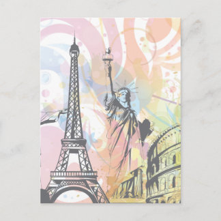 Carte Postale Les monuments du monde