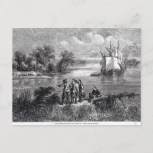 Carte Postale Les Moraviens à l'assaut du Delaware