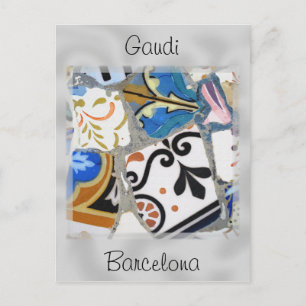 Carte Postale Les mosaïques de Gaudi à Barcelone