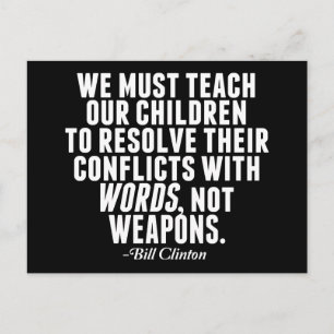 Carte Postale Les mots pas la réforme des armes à feu