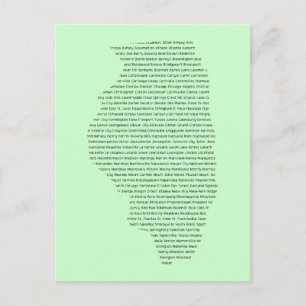 Carte Postale Les noms des villes de l'Illinois sur la forme de 