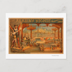 Carte Postale Les nuits arabes - La merveilleuse lampe d'Aladdin