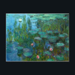 Carte Postale Les nymphéas de Claude Monet<br><div class="desc">1915,  "Water Lilies" Claude Monet (14 novembre 1840 - 5 décembre 1926) ce qu'a founder of French impressionist painting,  and the most Life and prolific practitioner of the movement's philosophy of expressing one's pertions especially as applied to plein air (painting outdoors) landscape painting</div>