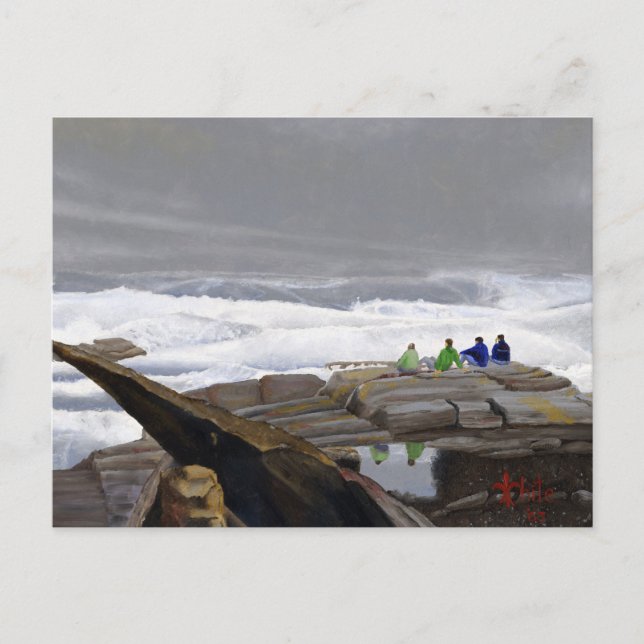 Carte Postale Les Observateurs de Vagues (Devant)
