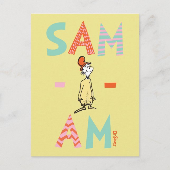Carte Postale Les œufs verts et le jambon | Sam-I-Am (Devant)