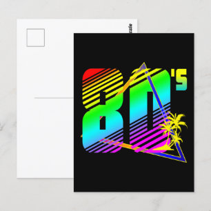 Carte Postale Les palmiers couchés de soleil des années 80