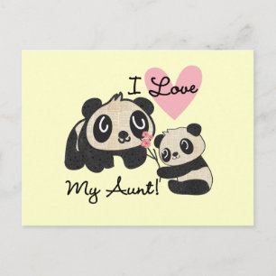 Carte Postale Les pandas I aiment ma tante