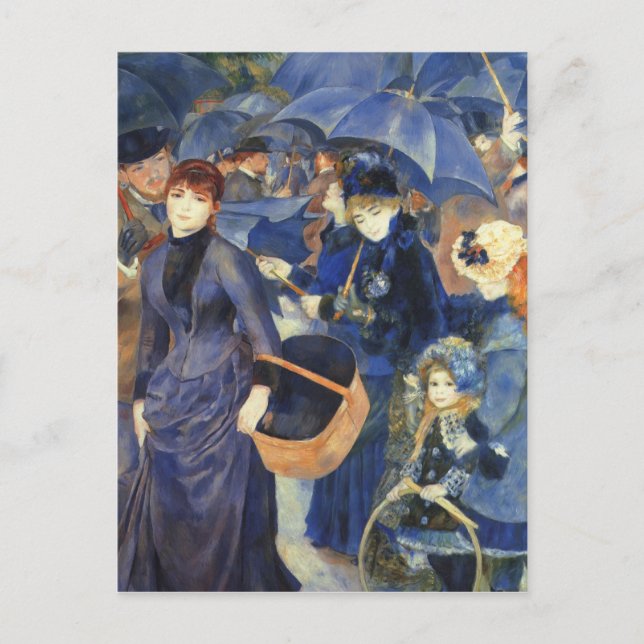 Carte Postale Les parapluies de Pierre Renoir (Devant)