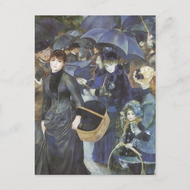 Carte Postale Les Parapluies de Pierre Renoir, Impressionnisme V (Devant)