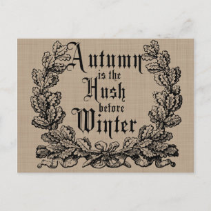 Carte Postale Les paroles de la récolte d'automne rustique