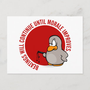 Carte Postale Les passages à tabac se poursuivront jusqu'à ce qu