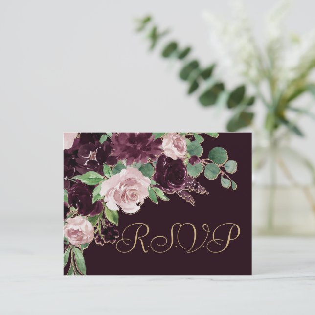 Carte Postale Les passions de Moody | Dramatique violet Roses En (Debout devant)
