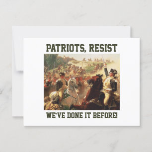 Carte Postale Les patriotes résistent aux attaques contre la dém