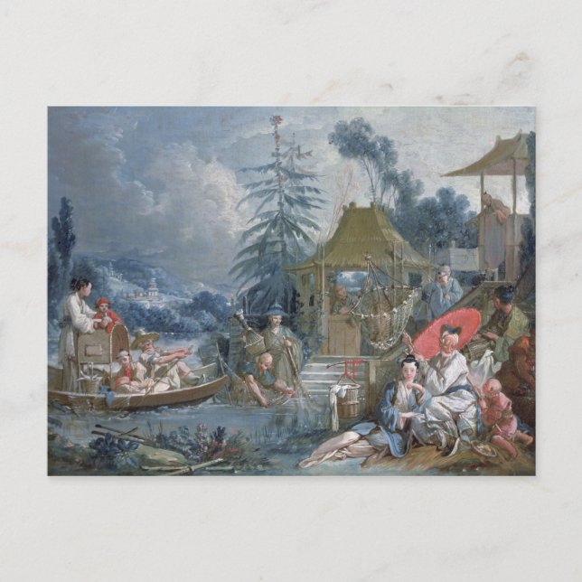 Carte Postale Les pêcheurs chinois, c.1742 (Devant)