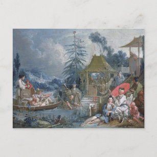 Carte Postale Les pêcheurs chinois, c.1742
