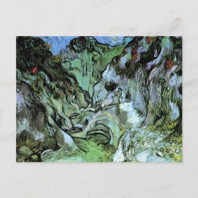 Carte Postale Les Peiroulets Ravine by Vincent van Gogh (Devant)