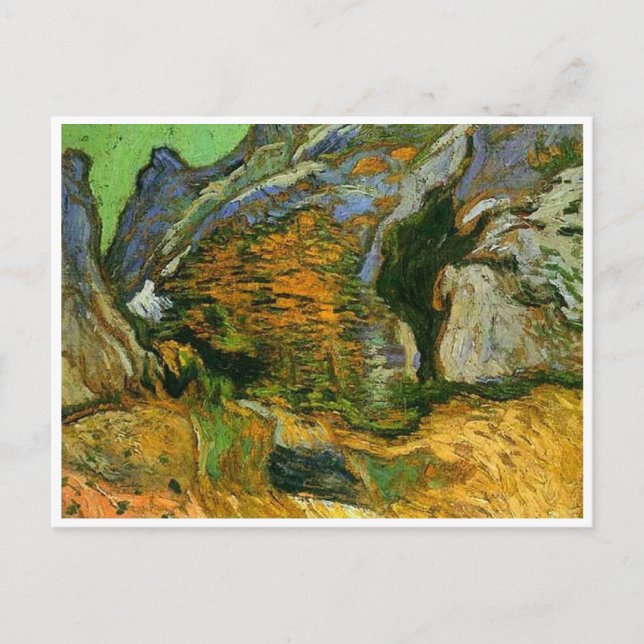 Carte Postale Les Peiroulets Ravine, Vincent van Gogh (Devant)