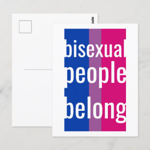 Carte Postale les personnes bisexuelles appartiennent