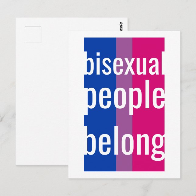 Carte Postale les personnes bisexuelles appartiennent (Devant / Derrière)