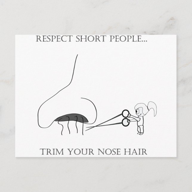 Carte Postale Les personnes courtes de respect - équilibrez vos (Devant)