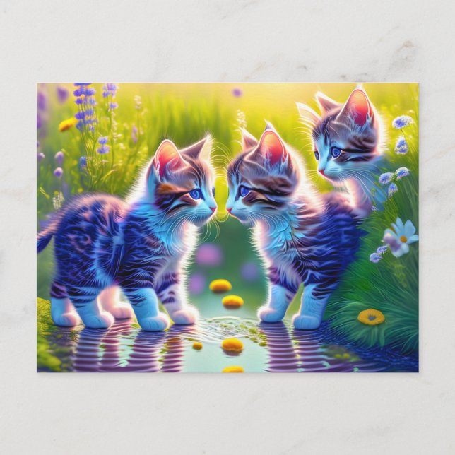 Carte Postale Les Petits Chats (Devant)