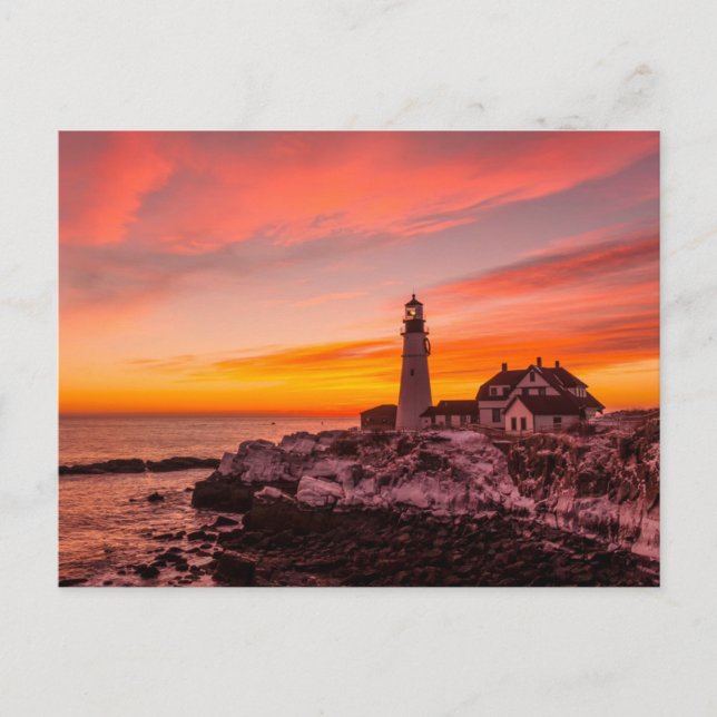 Carte Postale Les phares | Portland Head Cape Elizabeth Maine (Devant)