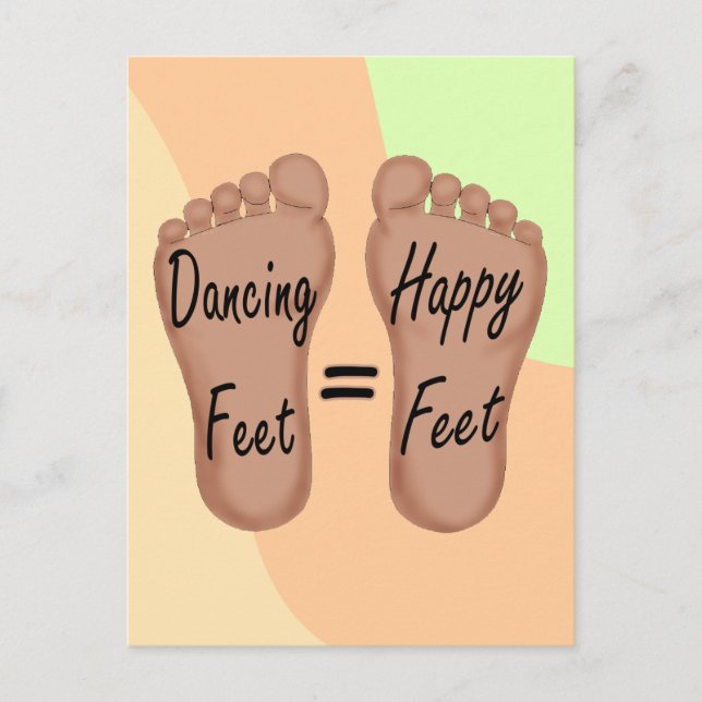Carte Postale Les Pieds De Danse Sont Heureux (Devant)