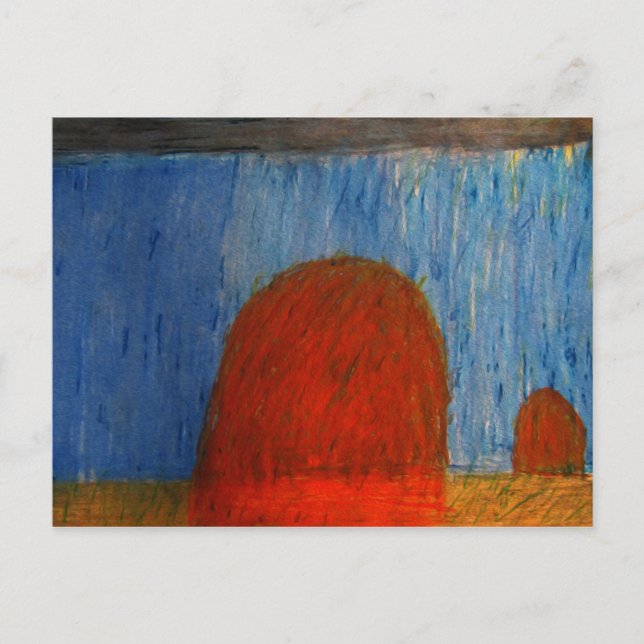 Carte Postale Les piles de voitures dans la pluie (Devant)